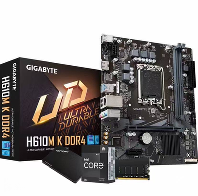 技嘉H610M-K+12490F+雷克沙16G3200普条+昂达512GSSD固态套装