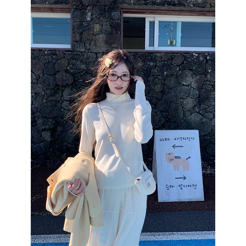 cozydays 高领打底衫女2025新款小衫内搭高级感秋冬长袖气质上衣