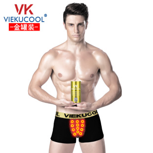 VIEKUCOOL第十三代英国卫裤罐装短裤头莫代尔大码男士平角裤内裤
