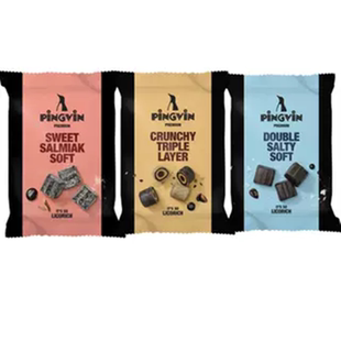 现货瑞典进口Toms企鹅甘草糖甜咸盐怪味提神大料糖休闲零食