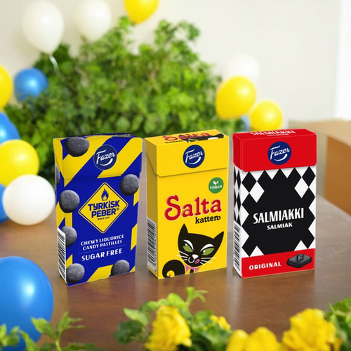 Fazer芬兰甘草糖提神便携