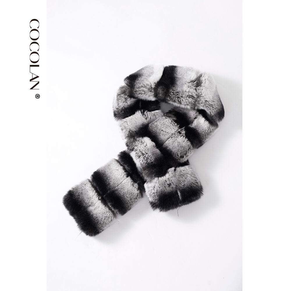 COCOLAN【龙猫】黑白条围巾CL8WJ1029