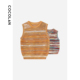 COCOLAN 彩色针织背心女CL1BX0680 新款 沙画 100棉春季