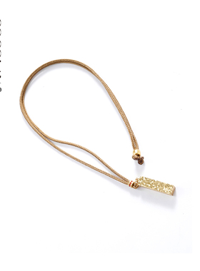 COCOLAN沙金四方来财方砖碎碎冰项链女CL8XL1205