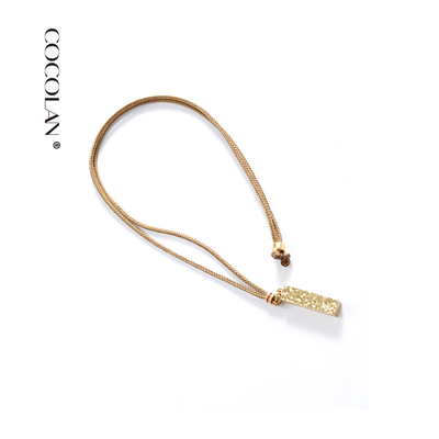 COCOLAN沙金四方来财方砖碎碎冰项链女CL8XL1205