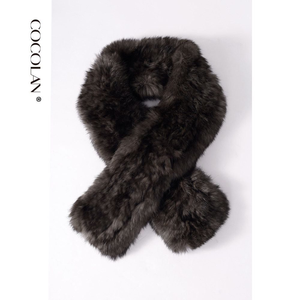 COCOLAN兔毛围巾围脖女冬季百搭加厚保暖CL8WJ1028