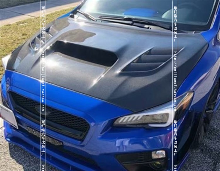 适用斯巴鲁翼豹11代碳纤维机盖Impreza改装WRC开孔引擎盖头盖包围