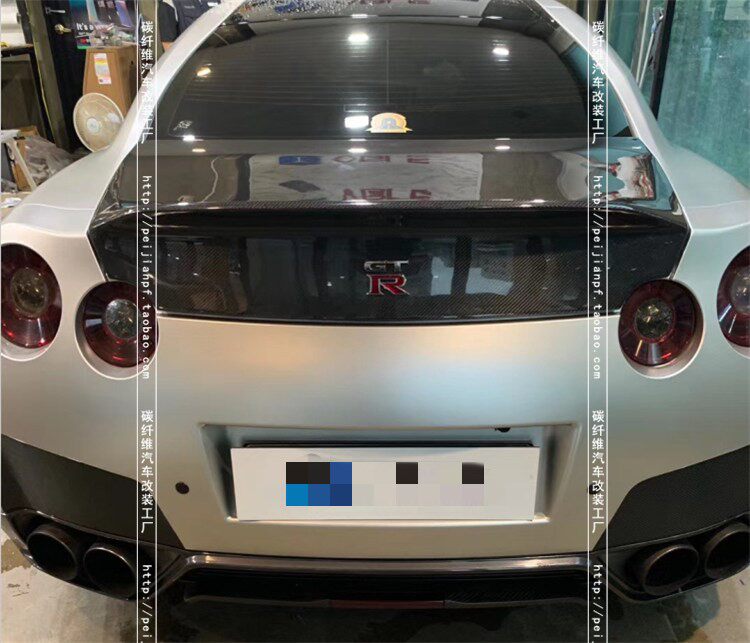 适用于日产GTR35碳纤维尾盖R35改装翘臀尾箱盖后盖行李箱盖大包围