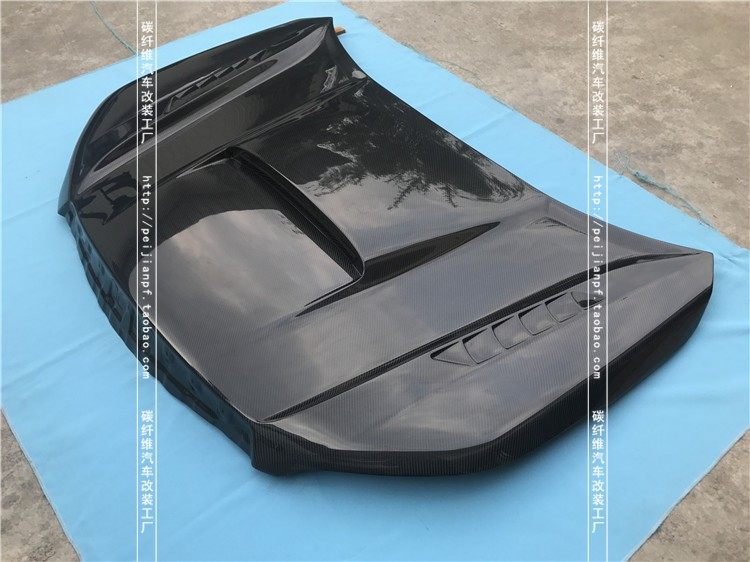 适用斯巴鲁新款森林人碳纤维机盖Forester改装STI开孔引擎盖头盖