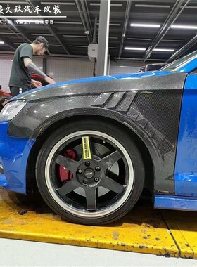 适用于奥迪A3干碳纤维叶子板S3 RS3改装TAKD开孔翼子板沙板大包围