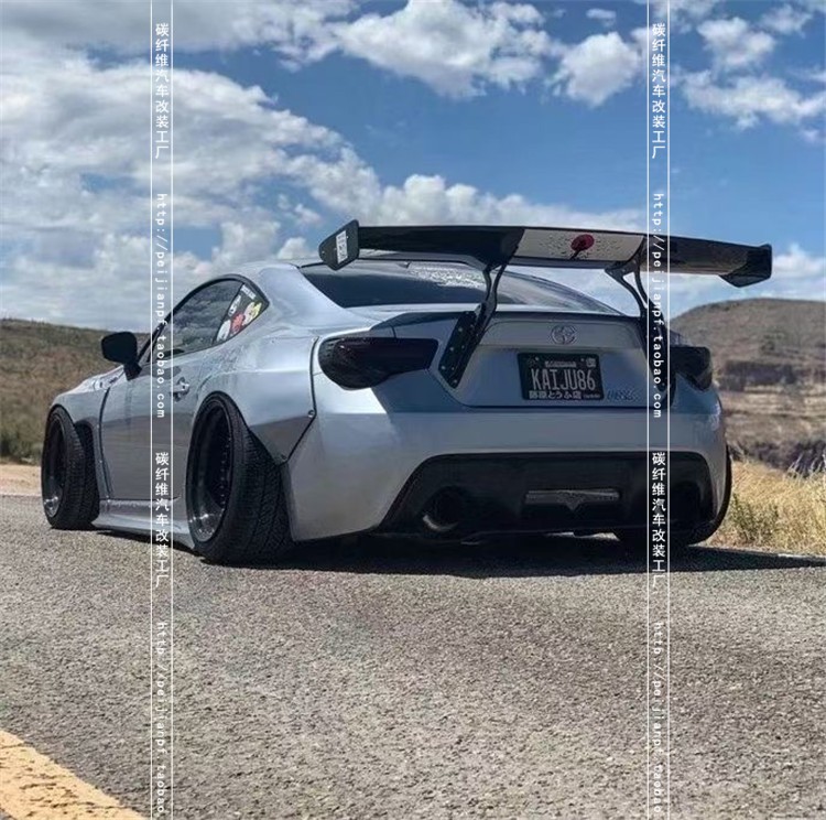 适用于丰田GT86碳纤维尾翼斯巴鲁BRZ改装火箭兔大尾翼定风翼包围