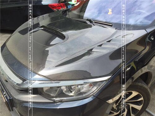 10十代思域碳纤维机盖civic改装
