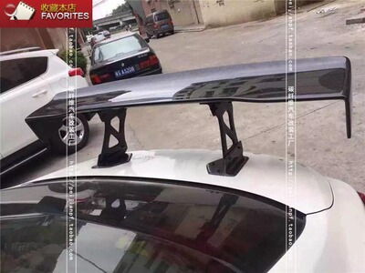 三厢车通用碳纤维尾翼GT86 BRZ思域翼神领克改装Varis大尾翼扰流