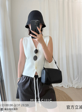 【8/8 20:00】MUCCHIC/秋冬叠穿v领针织马甲