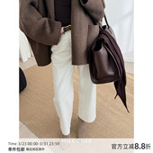 MUCCHIC 王宽松直筒九分牛仔裤 秋冬百搭裤