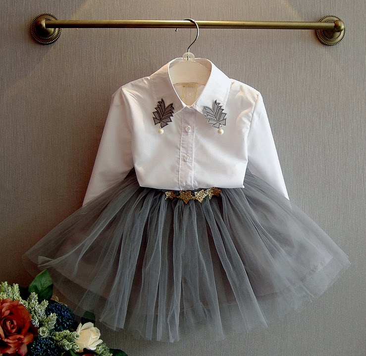 Chemise fille à manche longue - Ref 2087338 Image 1