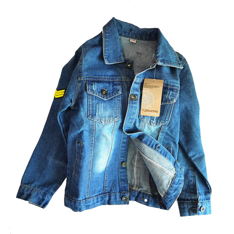 2020新款童装7岁夹克韩版上衣8冬潮男宝牛仔外套秋装牛仔服男童潮