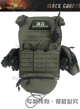 QCMS子系统基础战术背心BPC模块化复合背心黑体背心RG色游骑兵绿