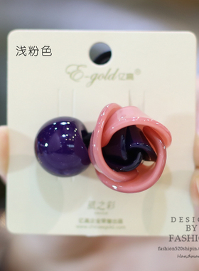 洋气风发绳马尾扣果冻色橡皮筋