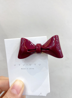 韩国版果冻糖果色醋酸刘海夹边夹发夹发卡发饰头饰蝴蝶结少女感