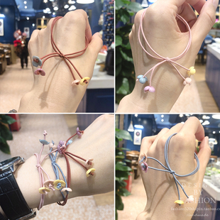 韩国小清新少女皮筋扎头绳发绳皮套可爱小花发饰头饰发圈头圈丸子