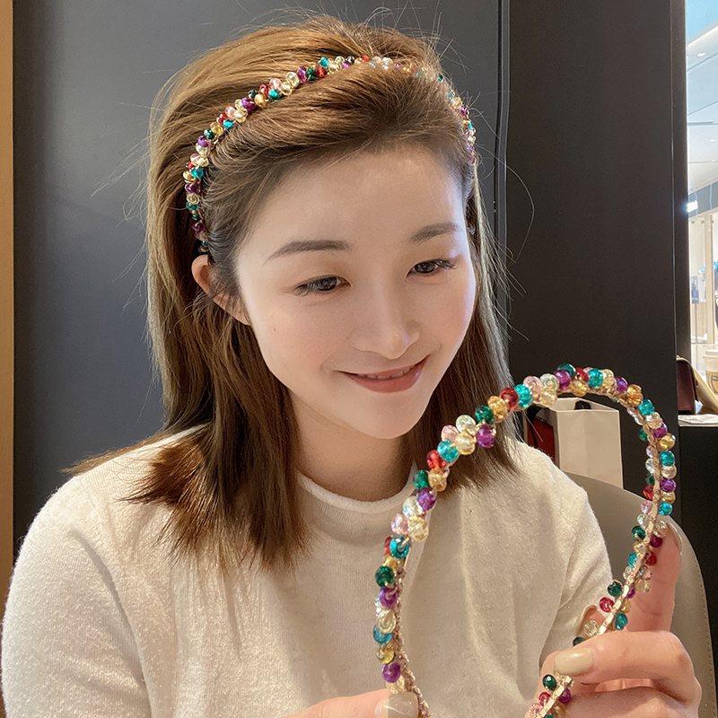 韩国东大门水晶发箍超仙甜美炫彩