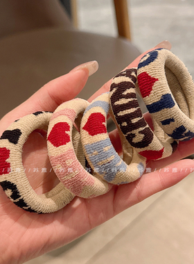 扎高马尾头绳橡皮筋女高弹力耐用粗头绳丸子头发饰手镯保护套两用