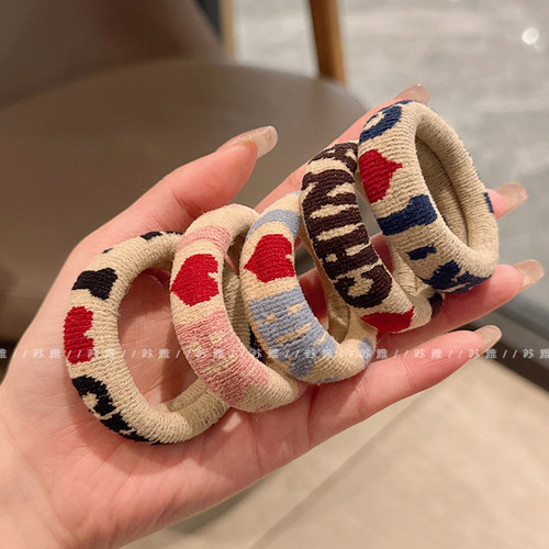少女风甜美橡皮筋高马尾扎头发绳