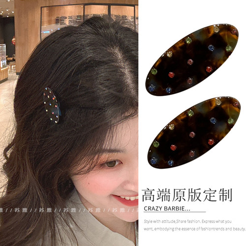 多巴胺彩钻碎发鸭嘴夹小巧精致