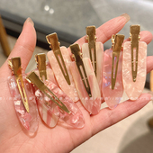 5个装 可爱粉色无痕发夹女2025新款 侧边前额刘海边夹化妆发卡