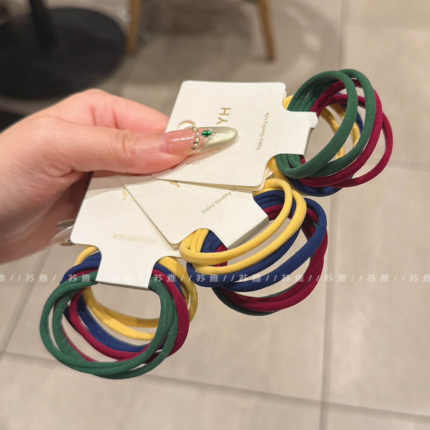 8条装纯色扎头发基础头绳高弹力