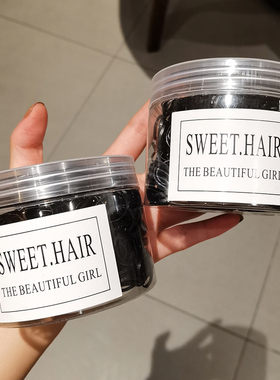 盒装500小皮筋头绳女皮套黑色发圈细圈一次性橡皮筋儿童发绳头饰