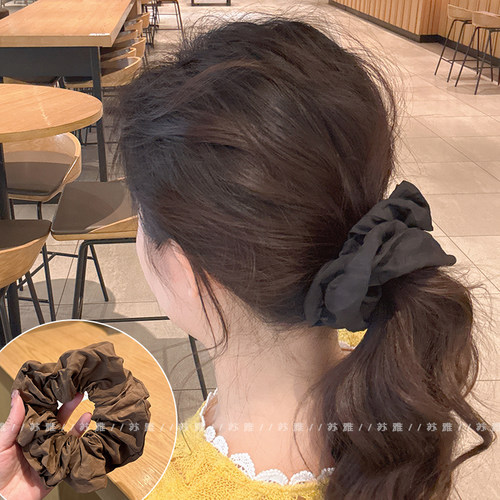 韩系慵懒风大肠发圈扎头发高弹力