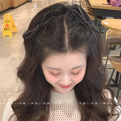 高级感皮质蝴蝶结碎发侧边夹刘海夹发卡鸭嘴夹发夹女简约边夹发饰