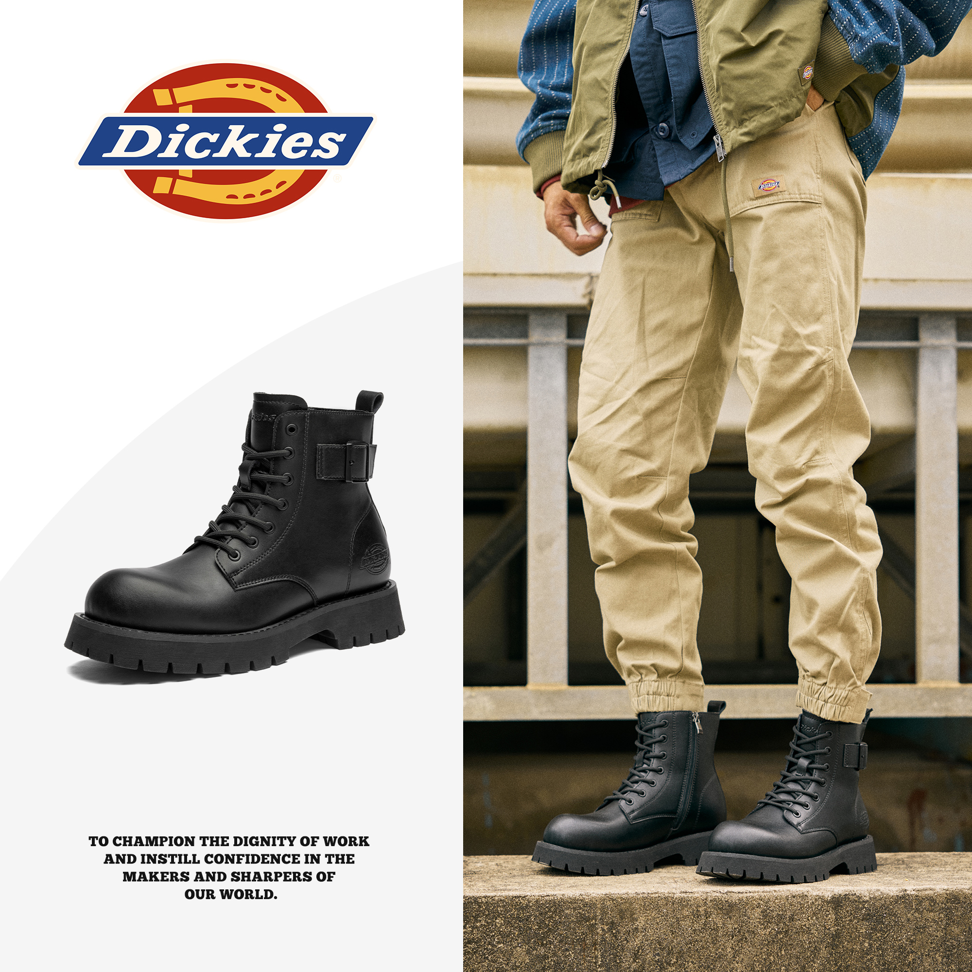 Dickies马丁靴男款户外休闲短靴