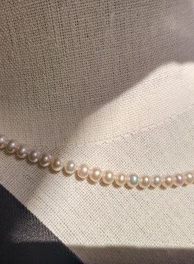 随想手作925银天然淡水珍珠近圆