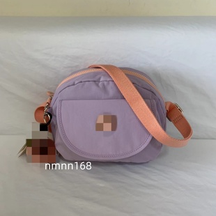 K家猴子包女士斜挎包小圆包翻盖包小号春夏逛街包尼龙防水单肩包