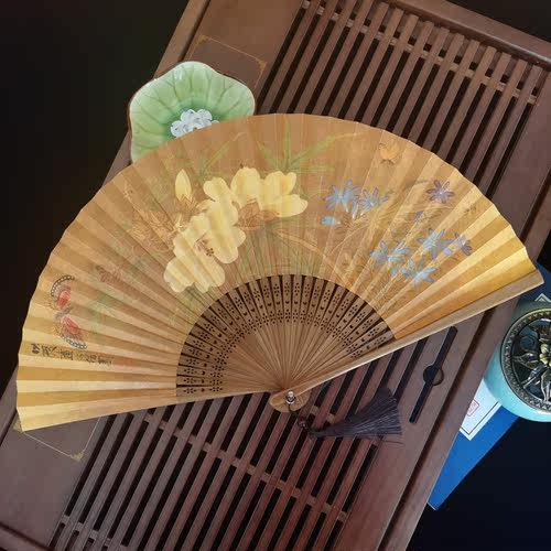 印刷中国风折扇汉服舞蹈小扇子