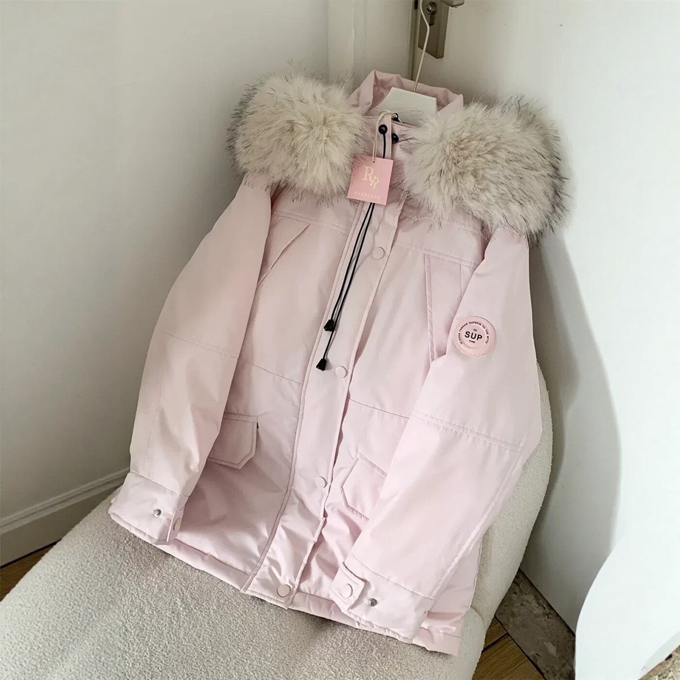 儿童冬装羽绒棉服2025洋气韩版休闲冲锋衣棉袄女童加厚派克外套潮