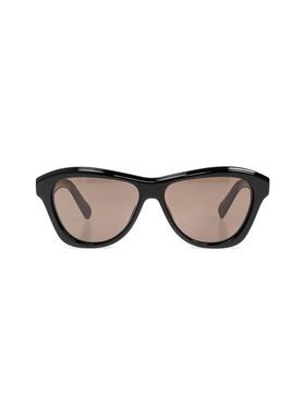 代购Jacquemus女士太阳镜防紫外线偏光遮光抗强光猫眼型黑色