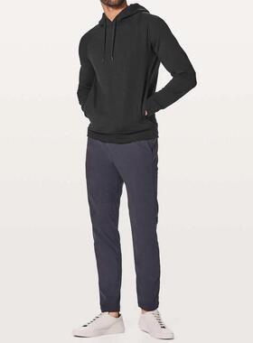 代购lululemon露露乐蒙男士卫衣保暖舒适黑色长袖日常休闲外套