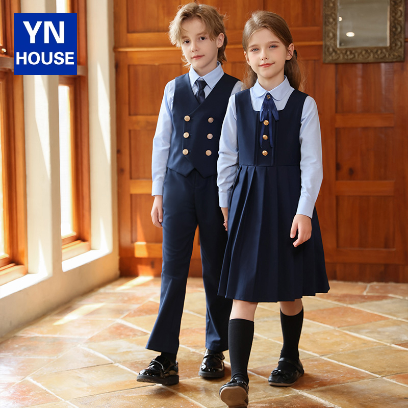 小学生校服英伦风合唱朗诵表演服幼儿园园服毕业照集体照班服套装