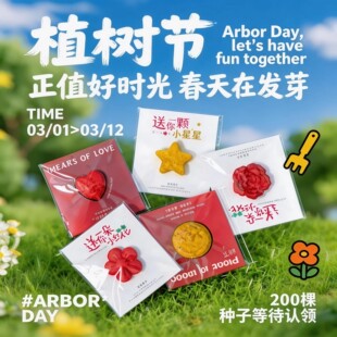 幼儿园活动植树节纪念日赠品创意春天礼物花朵造型种植节主题礼品