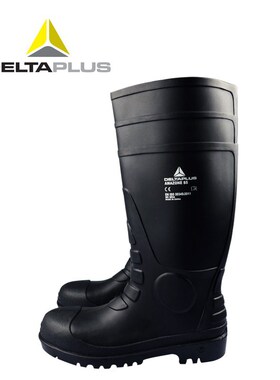 代尔塔301407防酸碱PVC安全靴防砸水鞋耐酸碱防刺雨鞋防滑雨靴