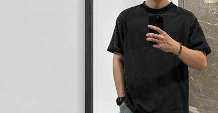 美式复古重磅纯棉短袖t恤男夏季新款潮牌宽松圆领半袖体恤上衣服
