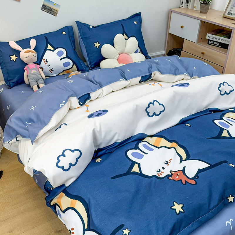 卡通被套单件宿舍三件套