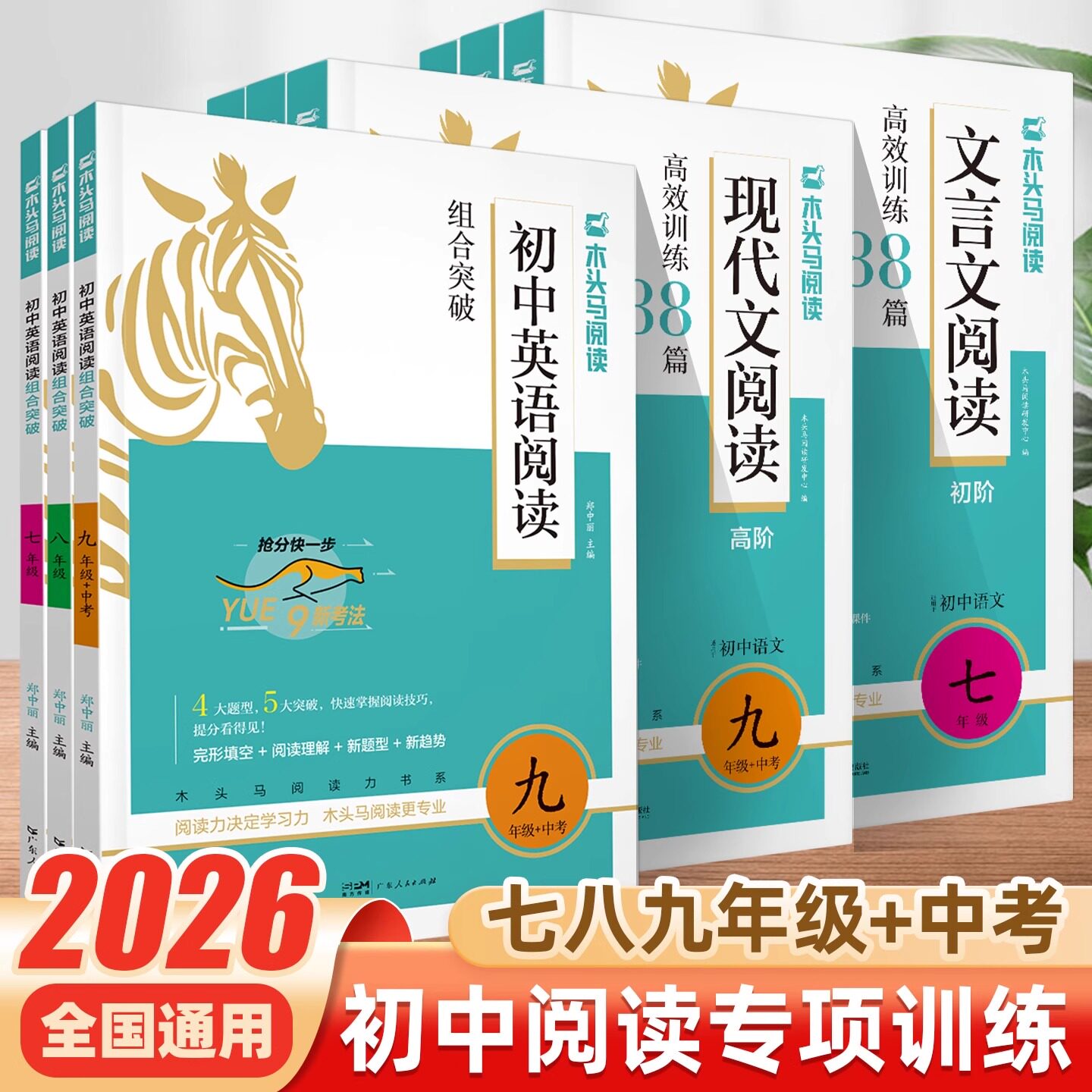 2026木头马初中现代文阅读七年级文言文阅读训练八年级九中考英语阅读理解与完形填空课外阅读技能组合专项训练测评高效训练88篇