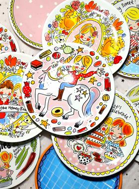 BLOND荷兰太太7英寸陶瓷餐盘瓷盘水果盘蛋糕盘沙拉盘家用手工餐具