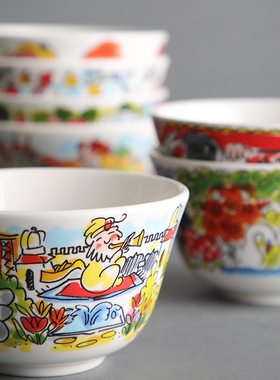 BLOND荷兰4.5-5.5寸陶瓷米饭碗泡面碗汤碗甜品碗卡通饭碗拉面碗