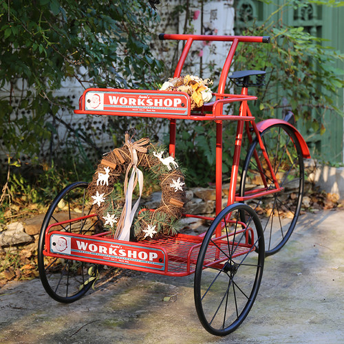 圣诞节风格花车花架花台橱窗玄关